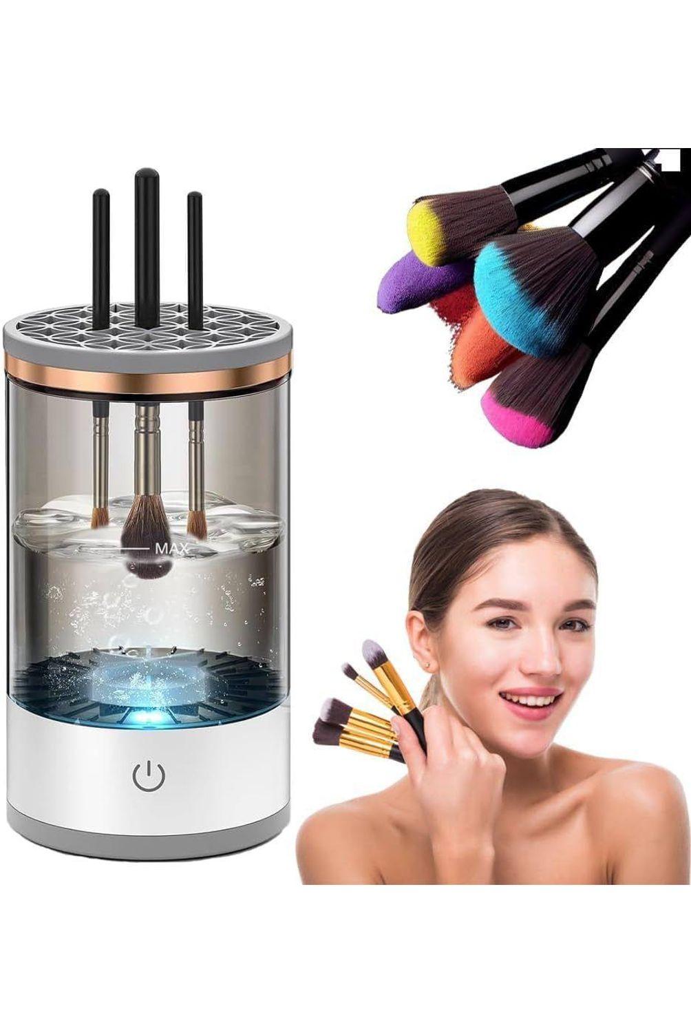 Limpiador Automático de Brochas de Maquillaje 2024 Alta Potencia y Limpieza Profunda