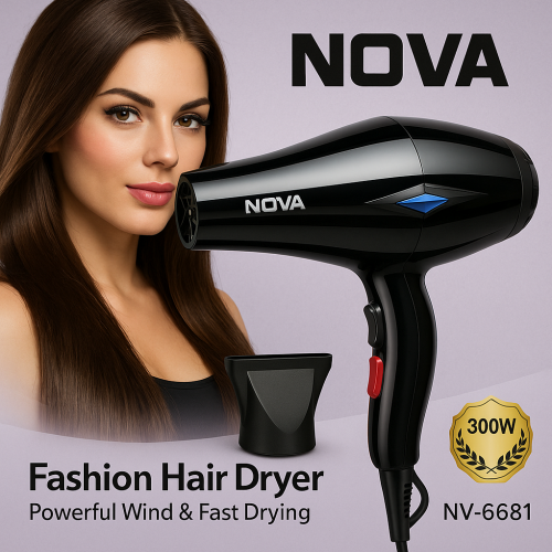 Secador de Cabello Profesional NOVA NV-6681 Potente y Rápido