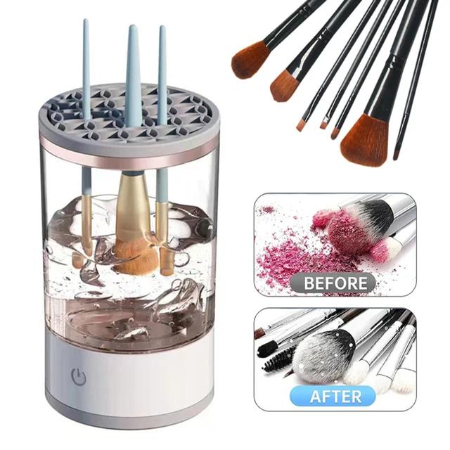 Limpiador Automático de Brochas de Maquillaje 2024 Alta Potencia y Limpieza Profunda